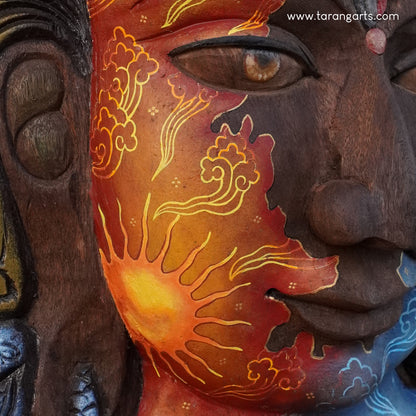 Arthanareeswar Wooden Handpainted Mask