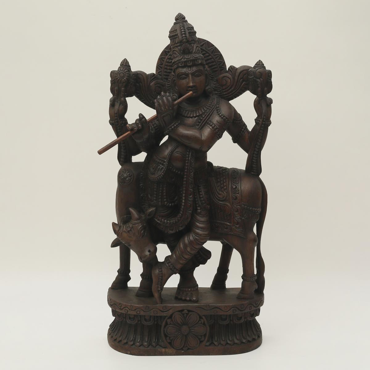Krishna Wooden Sculpture