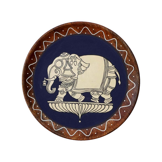 Elephant South Indian Temple Design Hand-painted Plate Collection