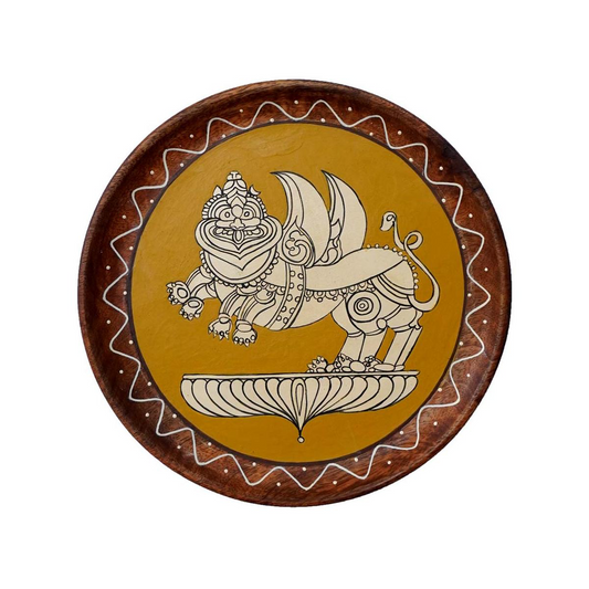 Yazhi South Indian Temple Design Hand-painted Plate Collection